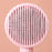 Self-Cleaning Cat Dog Brush Tangled Hair Cleaning Pet Grooming Comb Gift with Plastic Handle - Grey - 4