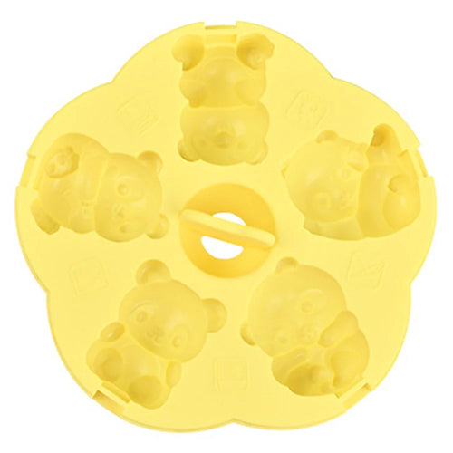 Cute Panda Shape Silicone Baby Food DIY Mold Steamed Cake Maker (No FDA) - Yellow - 1