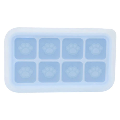 8 Grids Cat Paw Silicone Ice Mold Kitchen Baby Food DIY Maker (No FDA) - Sky Blue - 1