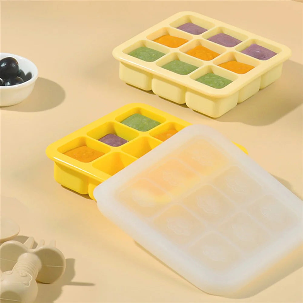 8 Grids Cat Paw Silicone Ice Mold Kitchen Baby Food DIY Maker (No FDA) - Sky Blue - 2