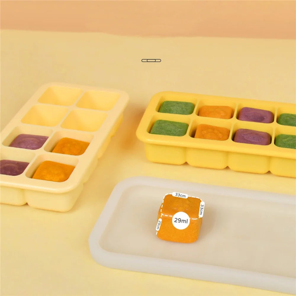 8 Grids Cat Paw Silicone Ice Mold Kitchen Baby Food DIY Maker (No FDA) - Sky Blue - 3