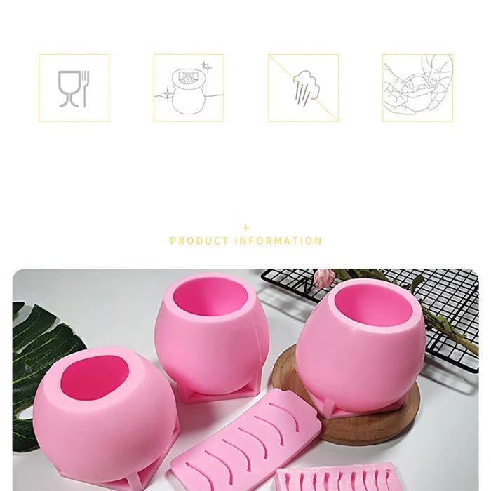 Apple Shape Mousse Mold DIY Scented Candle Silicone Mold (BPA-Free, No FDA Certificate) - SX-SW-66 - 3