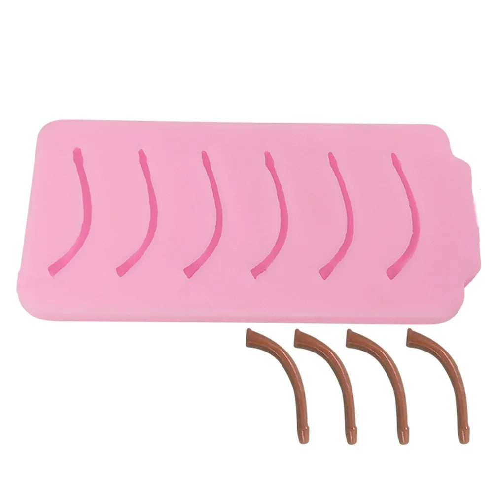 SX-SW-68 6-Cell Mold on Apple Stem DIY Candle Silicone Mold (BPA-Free, No FDA Certificate) - 1