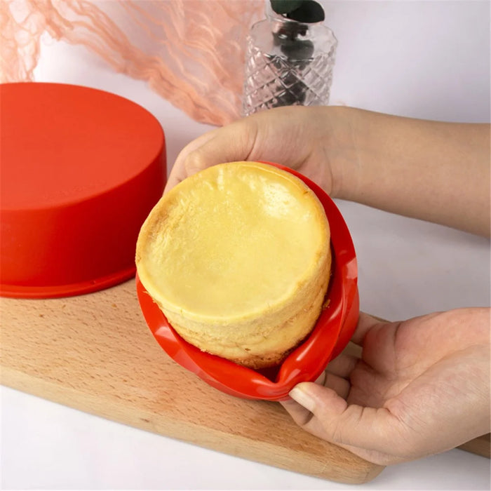 DG-414 6-inch Cake Pan Silicone Baking Mold Round Chiffon Cake Making Mold (BPA-Free, No FDA Certificate) - 3
