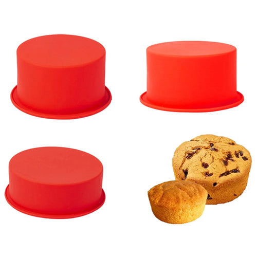 3Pcs / Set 4-inch 6-inch 8-inch Cake Baking Pan Silicone Round Cake Making Mold (BPA-Free, No FDA Certificate) - 1