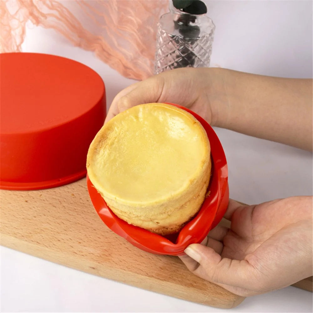 3Pcs / Set 4-inch 6-inch 8-inch Cake Baking Pan Silicone Round Cake Making Mold (BPA-Free, No FDA Certificate) - 5