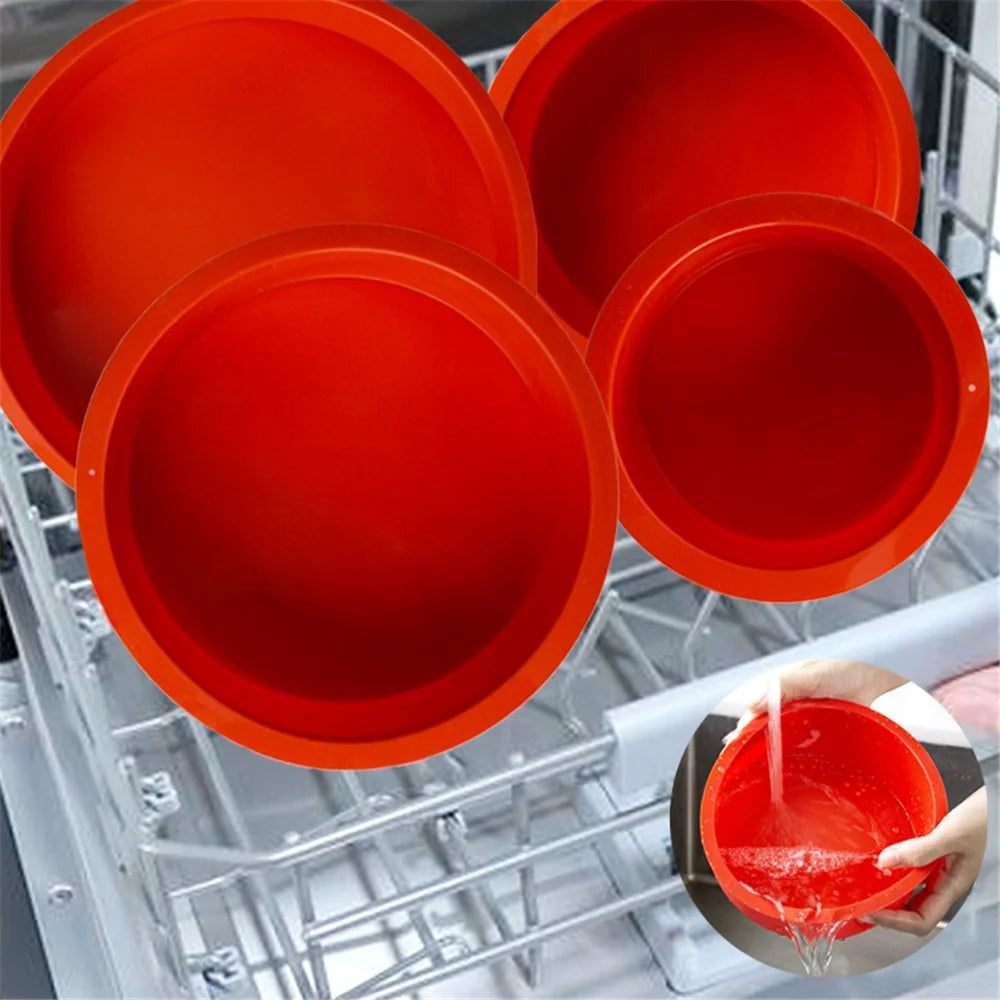 3Pcs / Set 4-inch 6-inch 8-inch Cake Baking Pan Silicone Round Cake Making Mold (BPA-Free, No FDA Certificate) - 6