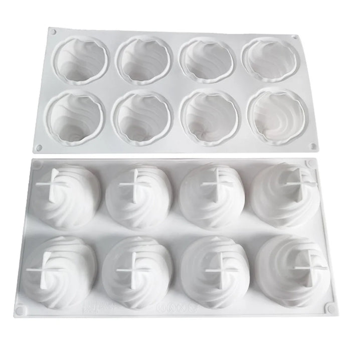 Spiral French Mousse Cake Silicone Mold DIY Pudding Jelly Baking Tool (BPA Free, No FDA Certificate) - 2