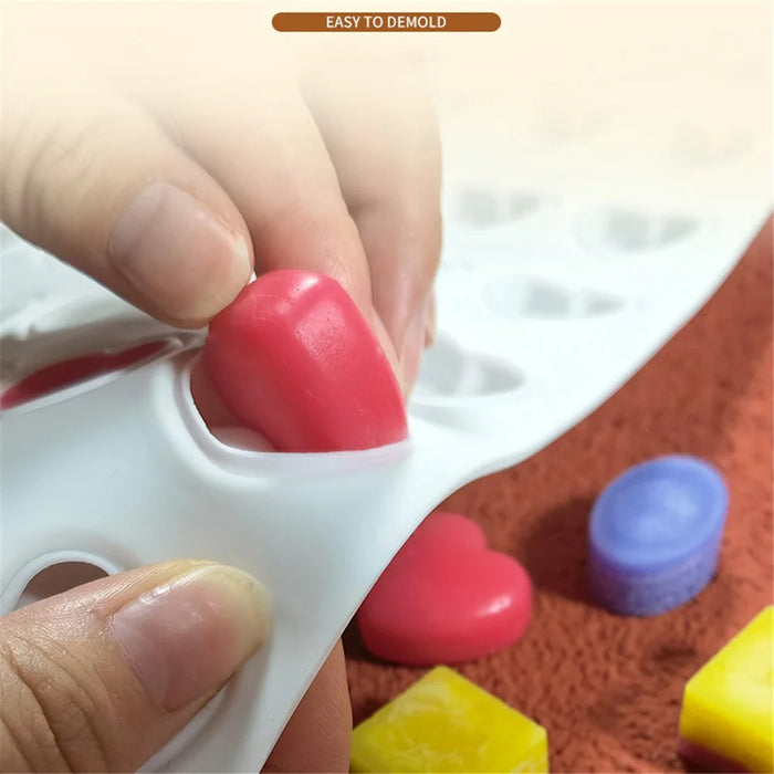 35 Grids Silicone Mold French Mousse Cake Mooncake DIY Baking Tool (BPA Free, No FDA Certificate) - Oval - 2