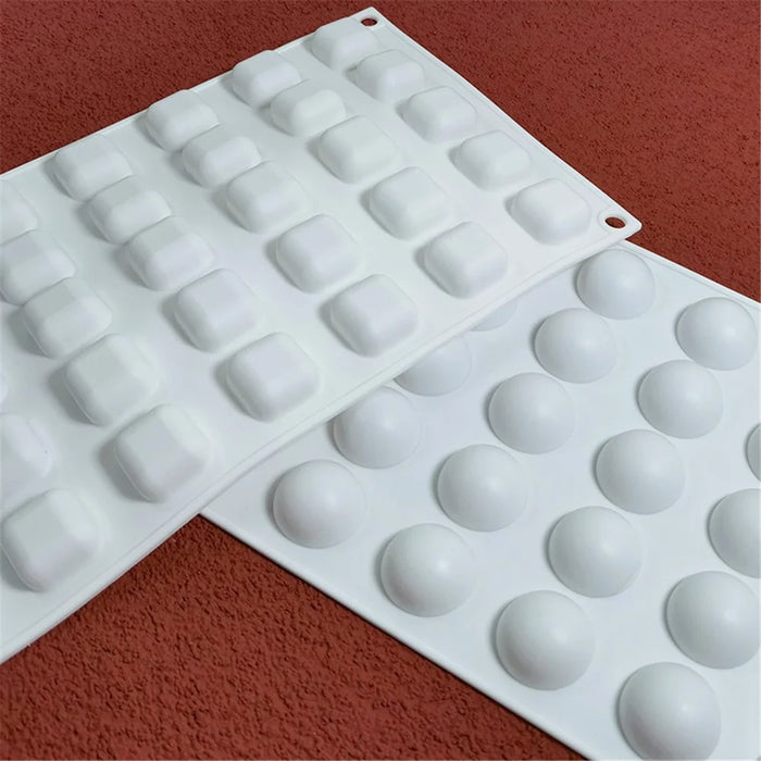 35 Grids Silicone Mold French Mousse Cake Mooncake DIY Baking Tool (BPA Free, No FDA Certificate) - Oval - 5