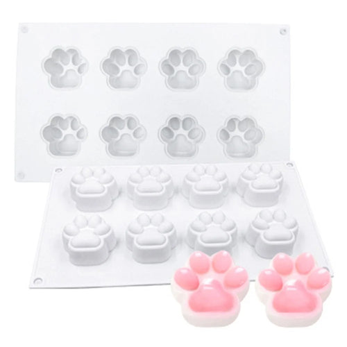 DG-14 8-Cell Cat Claw Shape Mousse Cake Silicone Mold DIY Jelly Pudding Mold (No FDA, BPA Free) - 1