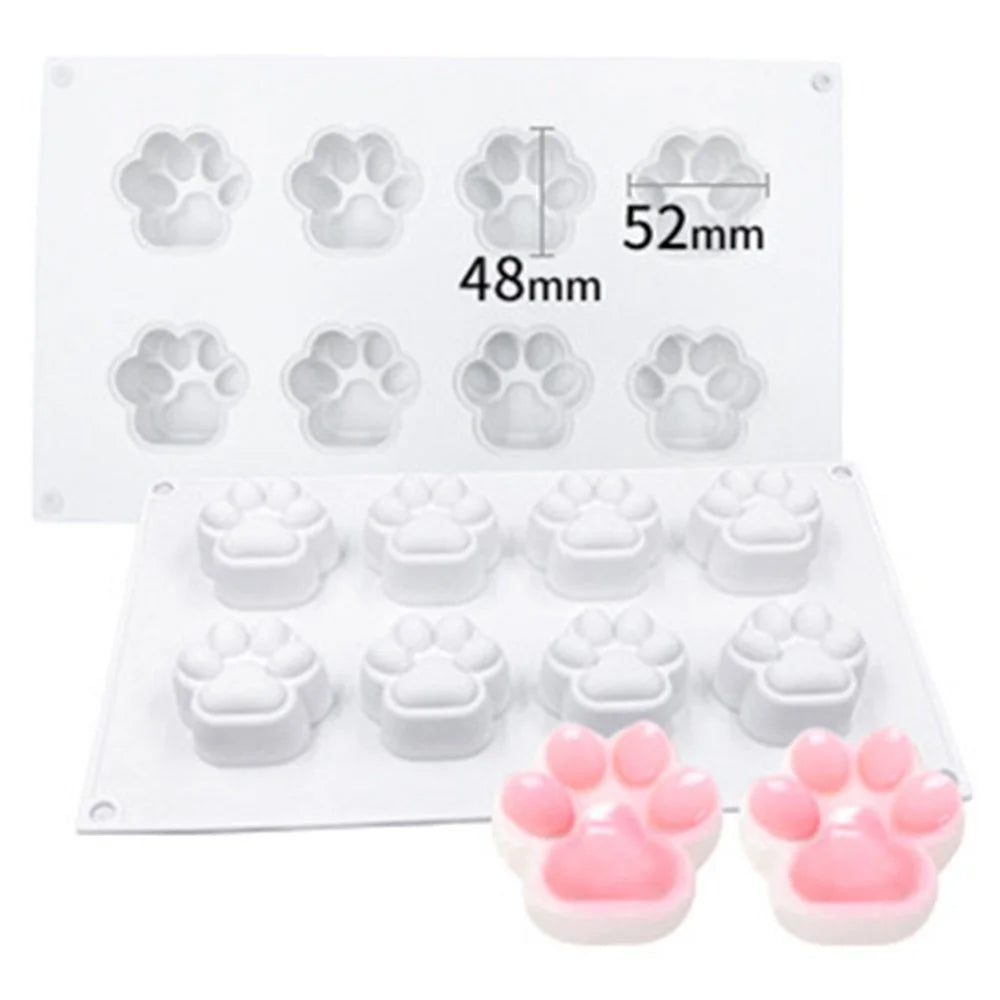 DG-14 8-Cell Cat Claw Shape Mousse Cake Silicone Mold DIY Jelly Pudding Mold (No FDA, BPA Free) - 4