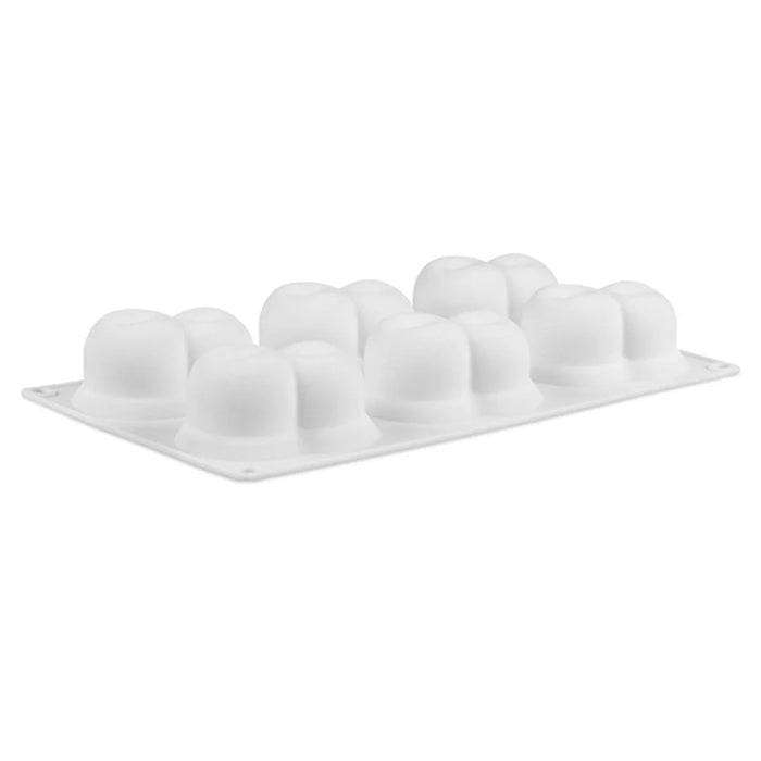 Fruit Shape Mousse Cake Silicone Mold Cute Dessert Making Mold (No FDA, BPA Free) - 6-Cell Double Cherry - 4