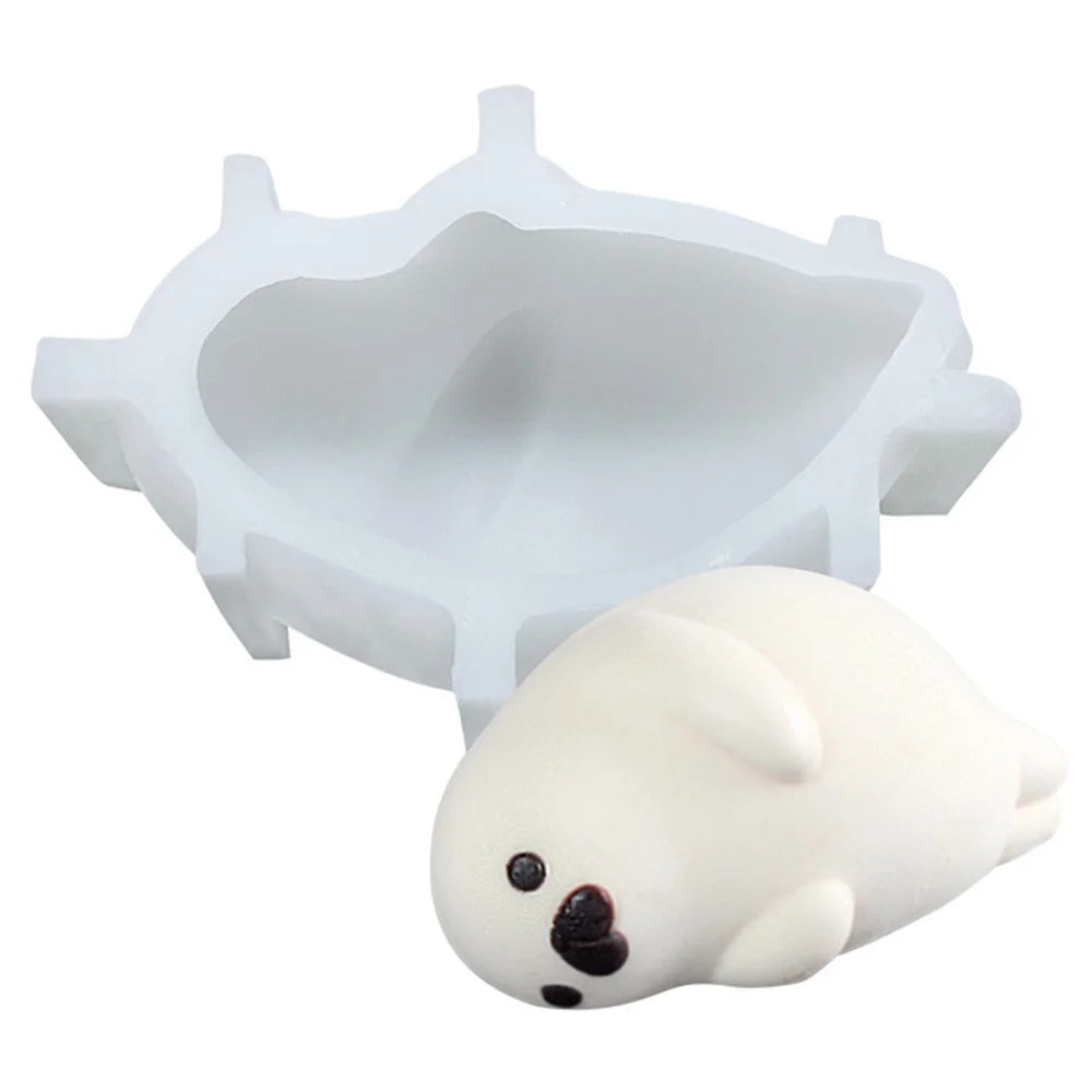 SX-PP-07 6-inch Cute Little Seal Dessert Silicone Mold DIY Jelly Pudding Mold (No FDA, BPA Free) - 1