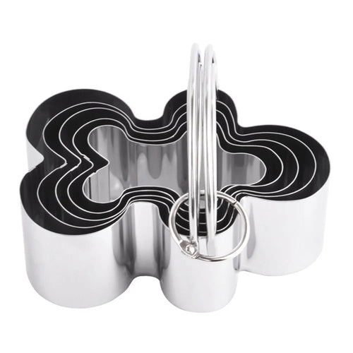 5Pcs / Set Stainless Steel Cookie Cutters with Handle Mousse Cake Baking Mold (BPA Free, No FDA) - Gingerbread Man - 1