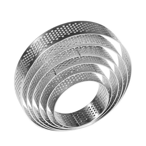 6PCS 5 / 6 / 7 / 8 / 9 / 10CM Diameter Baking Mold Stainless Steel Cake Tart Ring (BPA-Free, No FDA) - 1