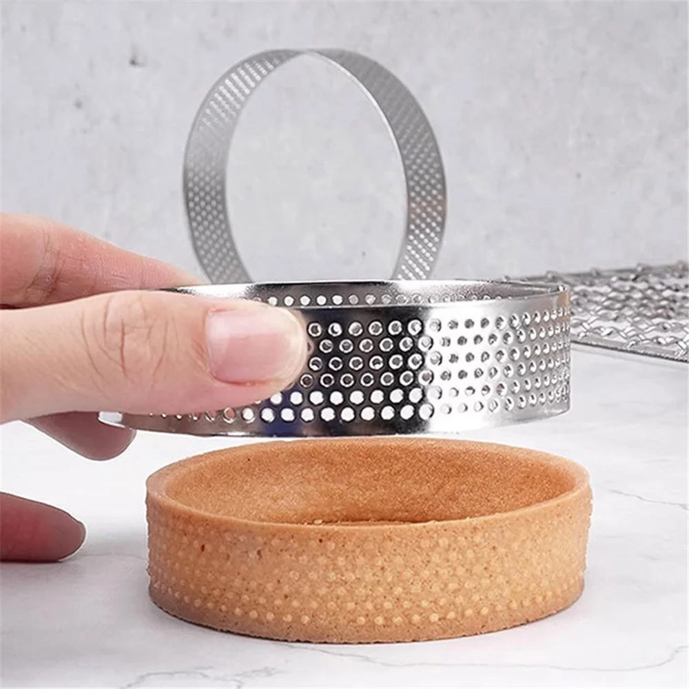 6PCS 5 / 6 / 7 / 8 / 9 / 10CM Diameter Baking Mold Stainless Steel Cake Tart Ring (BPA-Free, No FDA) - 2