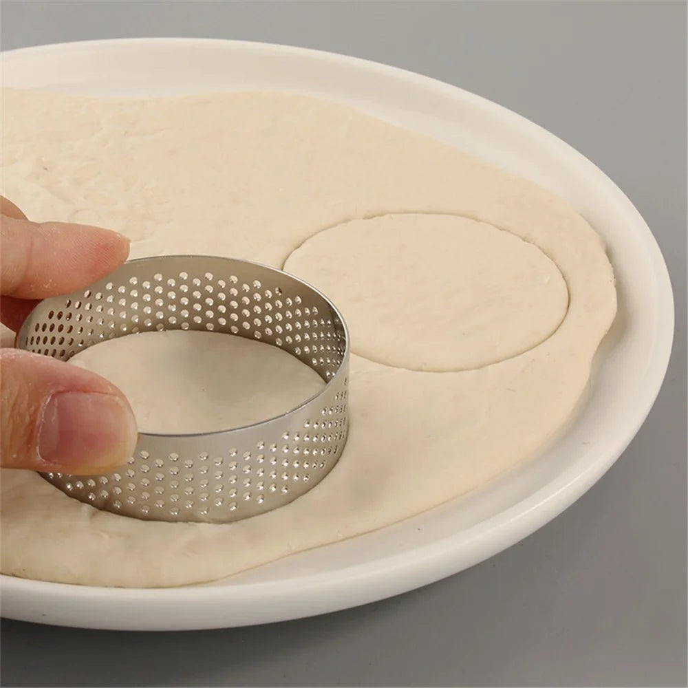 6PCS 5 / 6 / 7 / 8 / 9 / 10CM Diameter Baking Mold Stainless Steel Cake Tart Ring (BPA-Free, No FDA) - 3