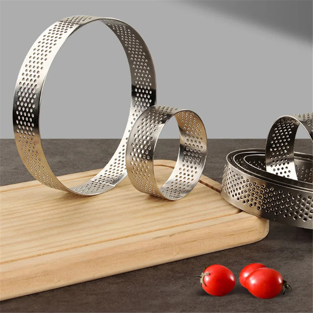 6PCS 5 / 6 / 7 / 8 / 9 / 10CM Diameter Baking Mold Stainless Steel Cake Tart Ring (BPA-Free, No FDA) - 4