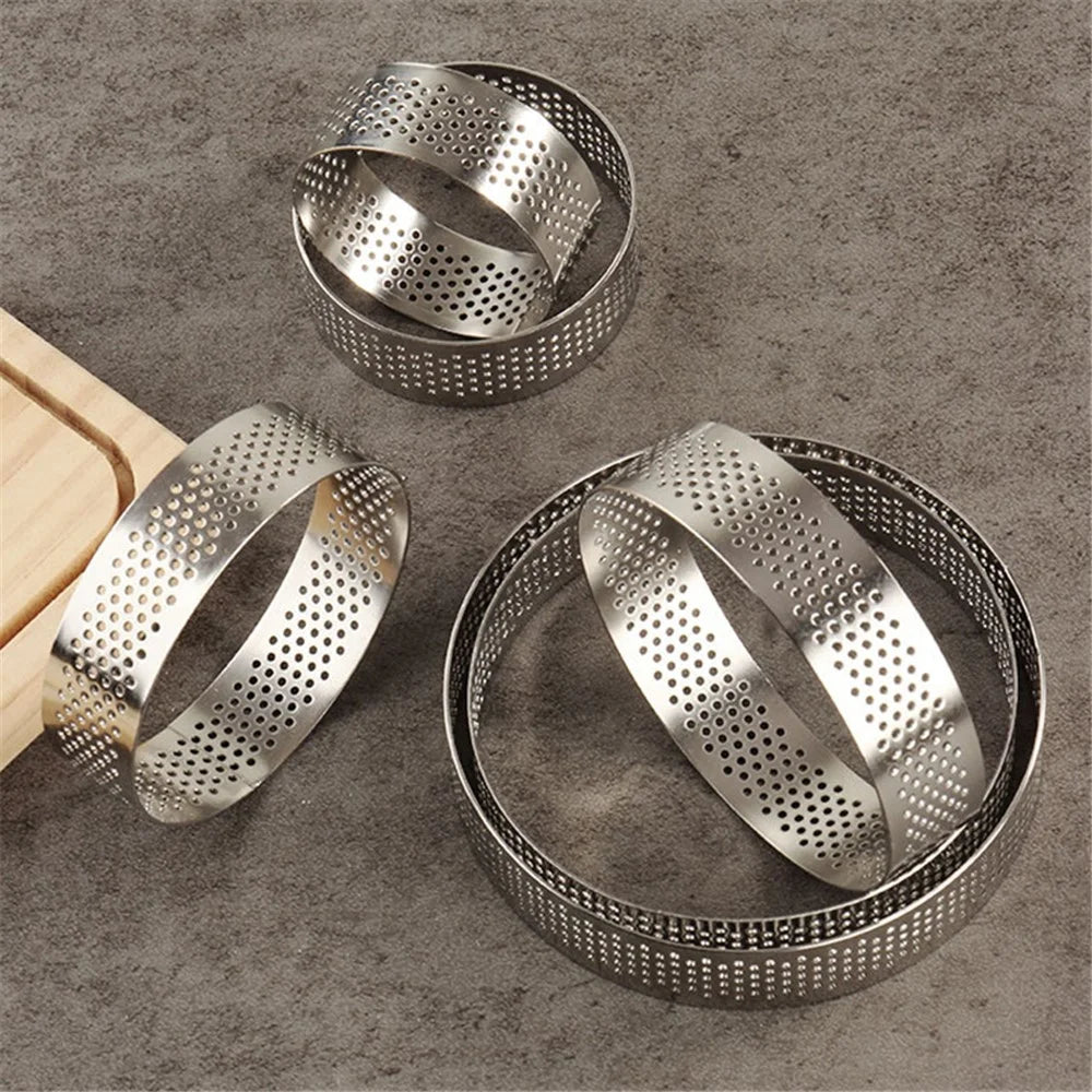6PCS 5 / 6 / 7 / 8 / 9 / 10CM Diameter Baking Mold Stainless Steel Cake Tart Ring (BPA-Free, No FDA) - 7