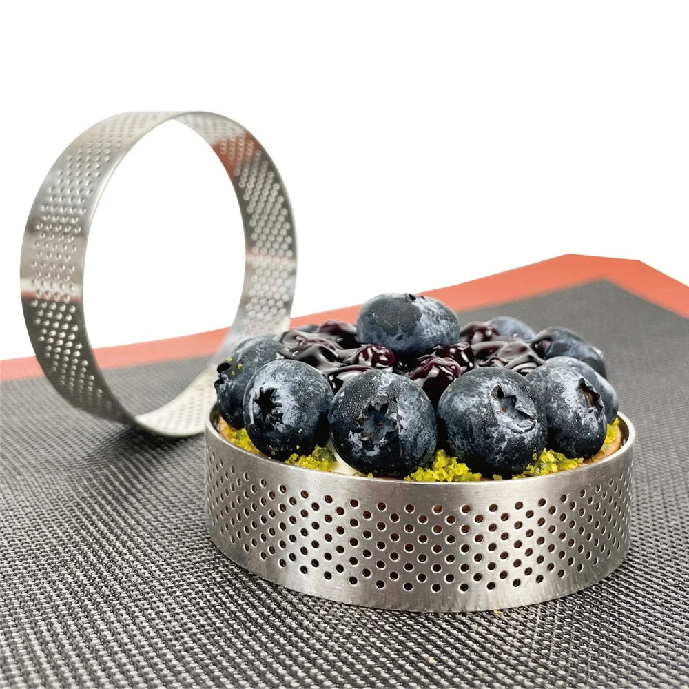 8CM Diameter Round 304 Stainless Steel Mousse Cake Ring Pastry Mold (BPA-Free, No FDA) - 2