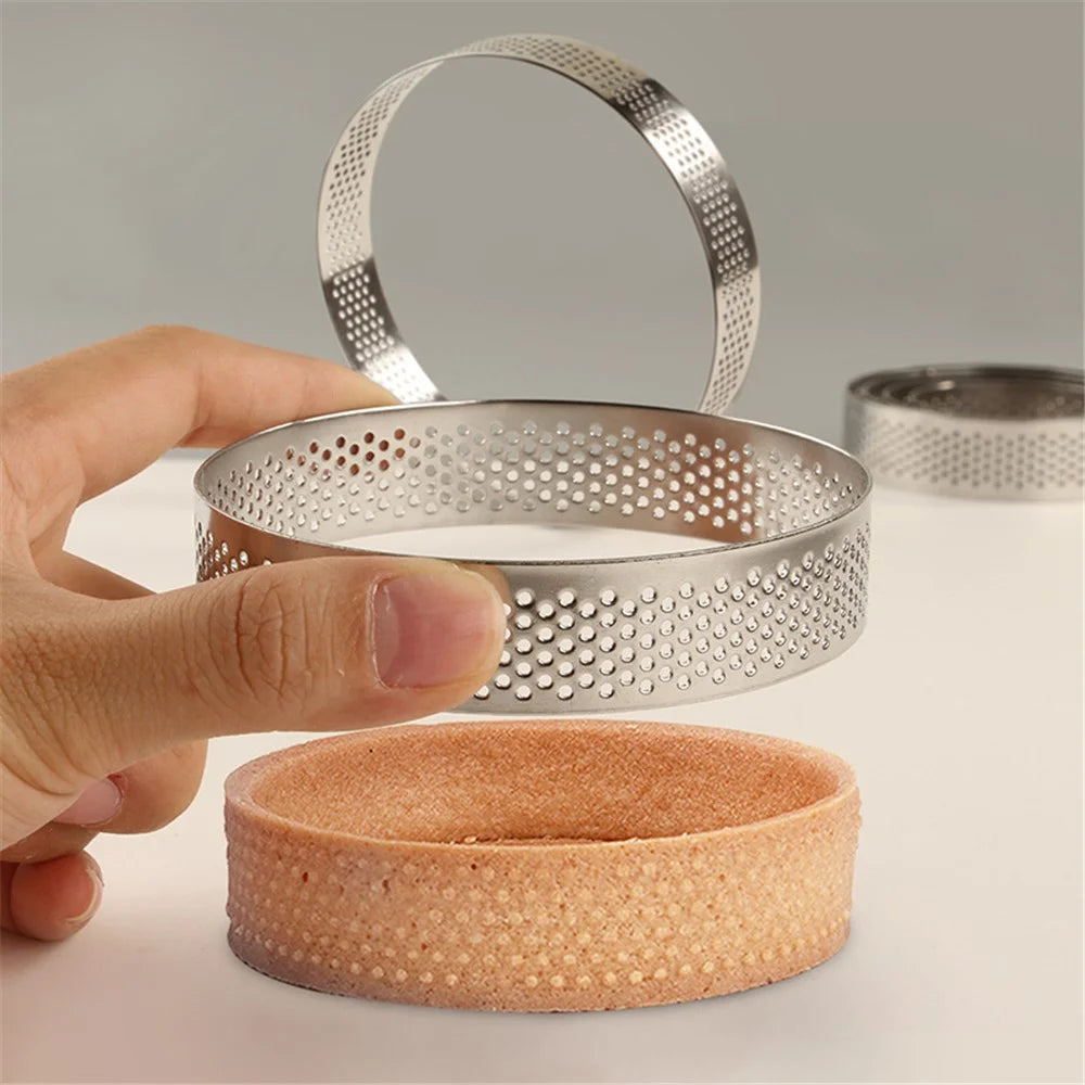 6CM Diameter Baking Mold 304 Stainless Steel Tart Ring for Cake Mousse (BPA-Free, No FDA) - 3