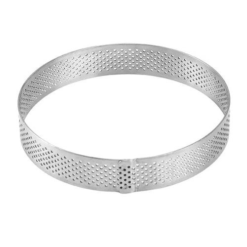 10CM Diameter 304 Stainless Steel Tart Ring for Making Crumpet Cake Mousse (BPA-Free, No FDA) - 1