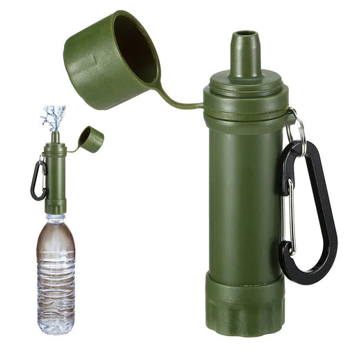K8612M Outdoor Survival Water Purifier BPA Free Water Filter Straw Filtration System (FDA Certificated) - Green - 1