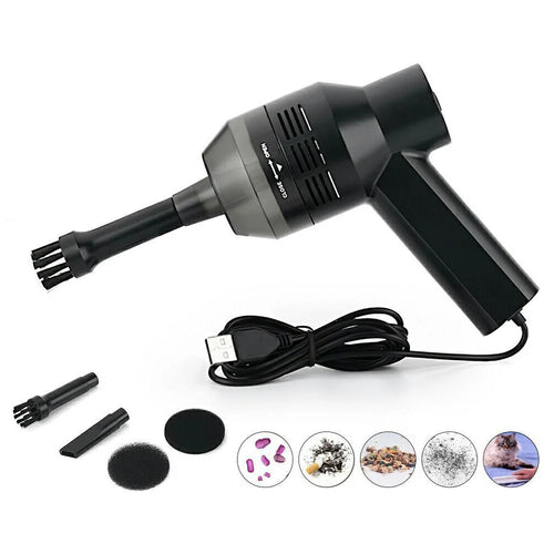 HK6019A USB Wired Portable Vacuum Cleaner Super-Mini Hand-Held Cleaner for Car/House/Pet House/Keyboard Cleaning - 1