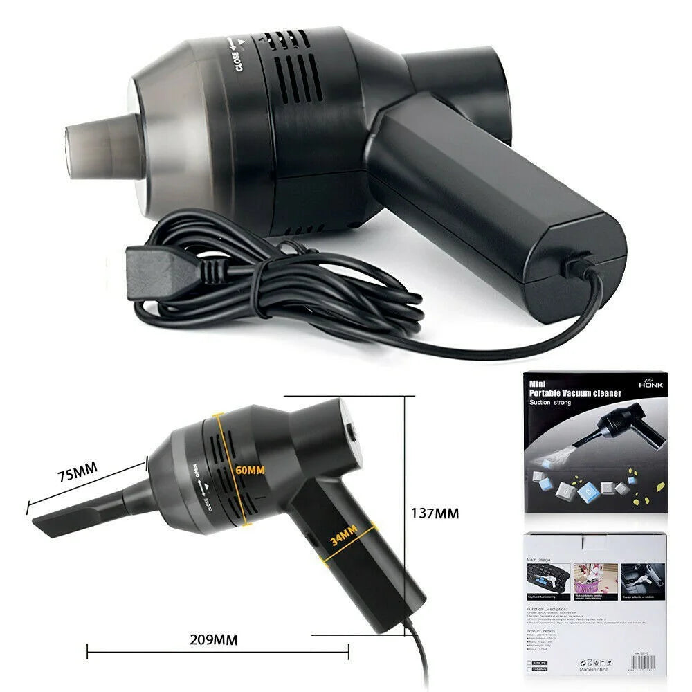 HK6019A USB Wired Portable Vacuum Cleaner Super-Mini Hand-Held Cleaner for Car/House/Pet House/Keyboard Cleaning - 7