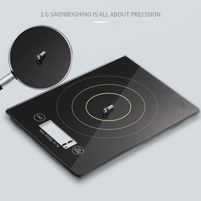 5KG Loading Capacity Food Kitchen Scale Digital Weighing Platform (No FDA Certified, BPA Free) (Without Battery) - 5