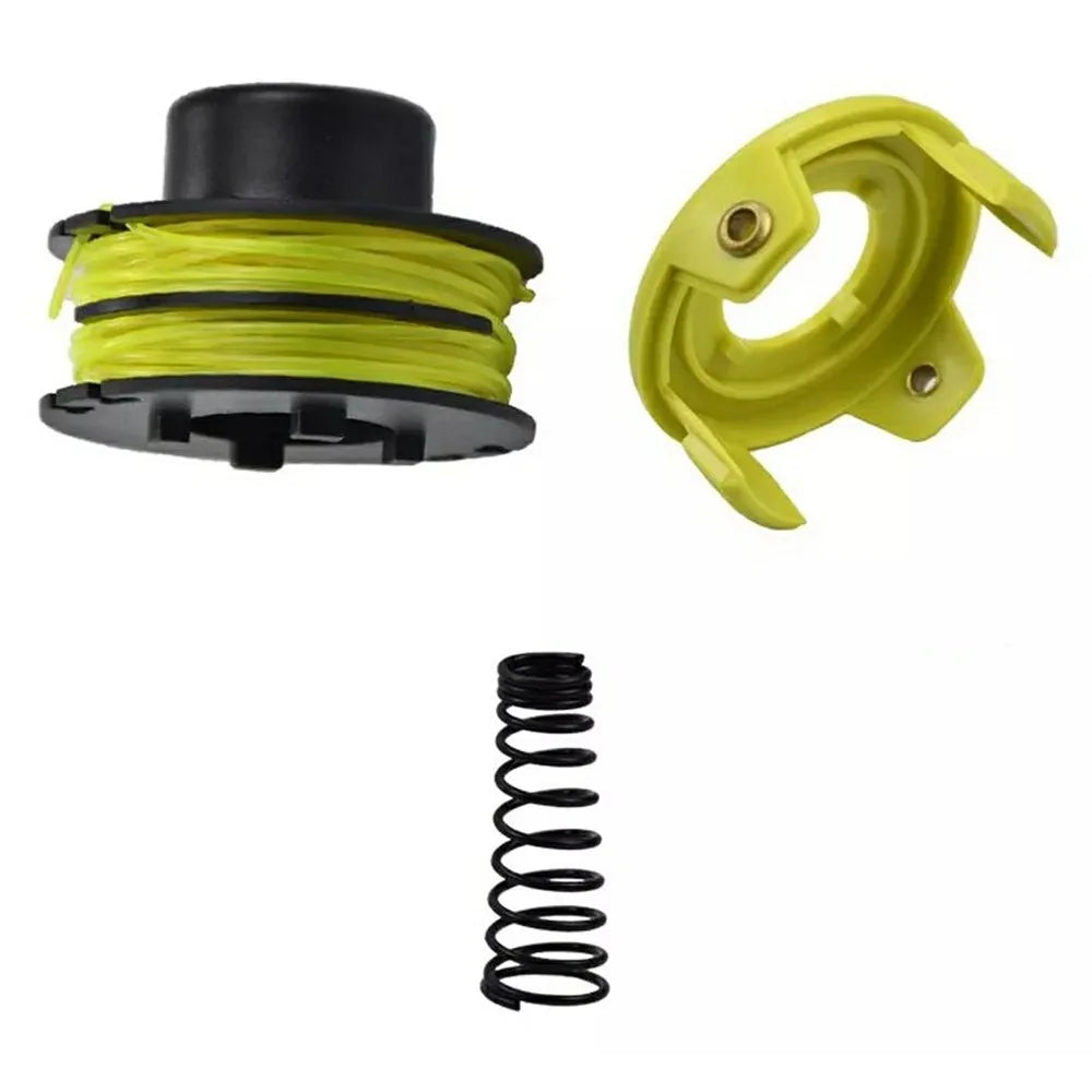 For Ryobi RLT3025F / RLT3025S / RLT3525S Lawn Mower RAC119 Line Spool + RAC118 Spool Cap + Spring - 1