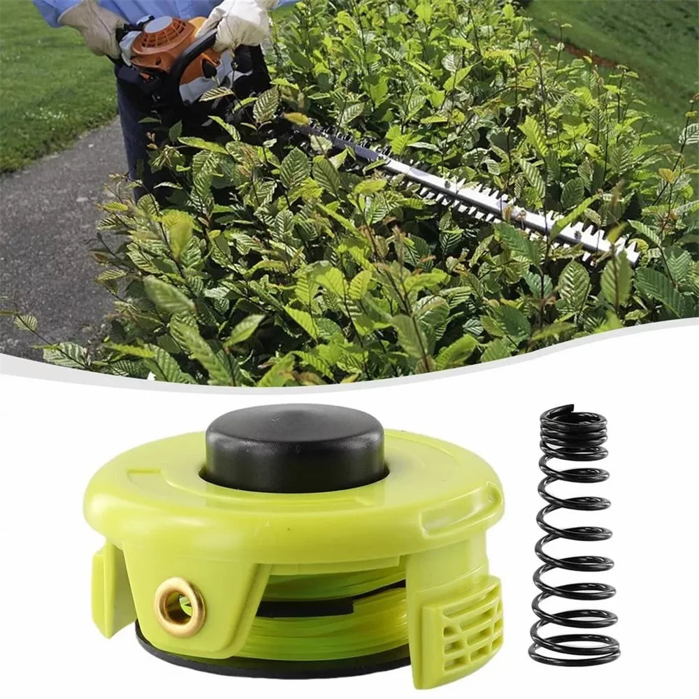 For Ryobi RLT3025F / RLT3025S / RLT3525S Lawn Mower RAC119 Line Spool + RAC118 Spool Cap + Spring - 4