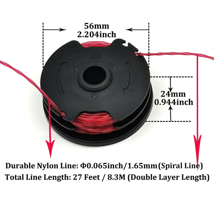 10Pcs Line Spool for Hyper Tough / Worx Grass Trimmer Nylon Rope Wire Reels, HT18-401-004-01 - 7