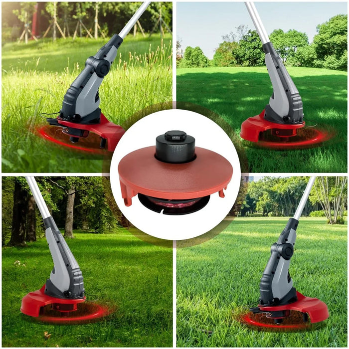 For AL-KO GTE 350 / GTE 450 / GTE 550 Lawn Trimmer 4 Line Spool + 1 Spool Cap Replacement Parts, 112966 - 6