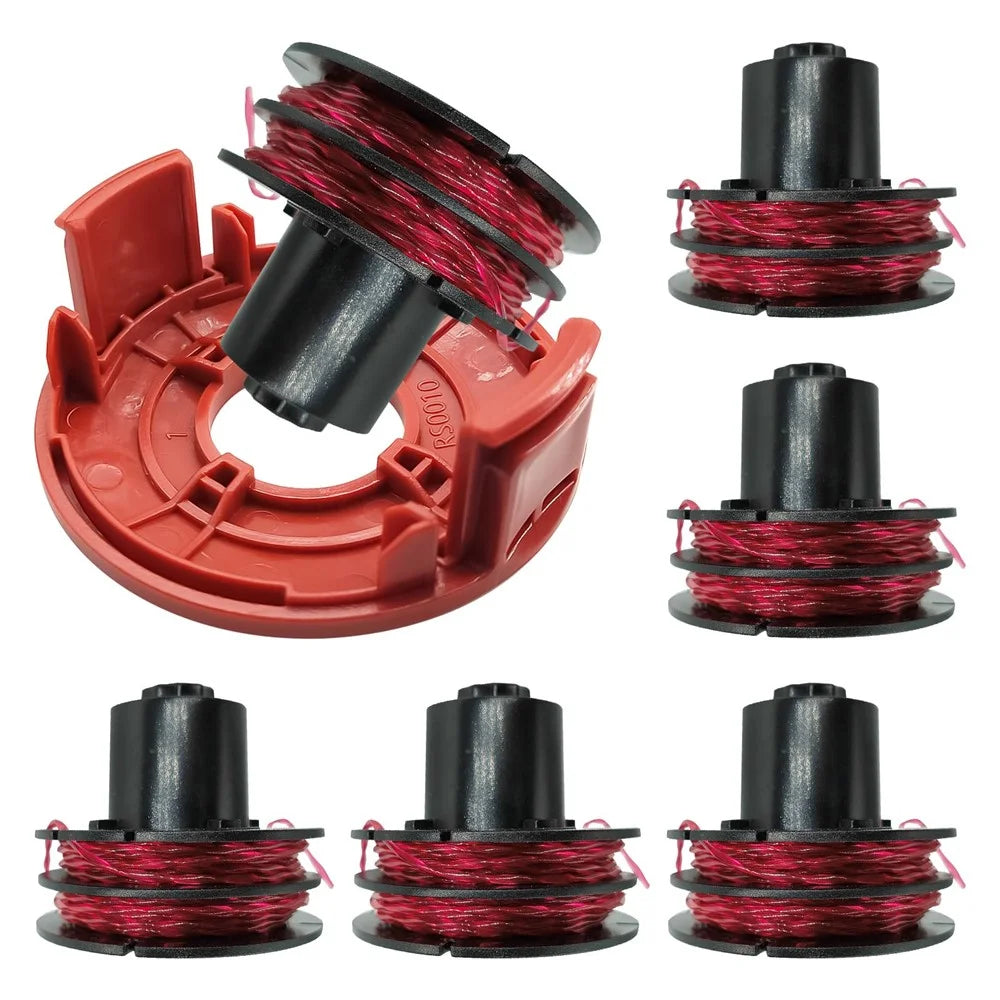 For AL-KO GTE 350 / GTE 450 / GTE 550 Grass Trimmer 6 Line Spool + 1 Spool Cap, 112966 - 1