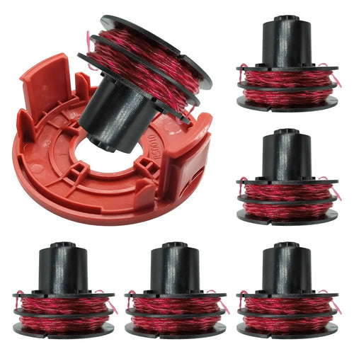 For AL-KO GTE 350 / GTE 450 / GTE 550 Grass Trimmer 6 Line Spool + 1 Spool Cap, 112966 - 1