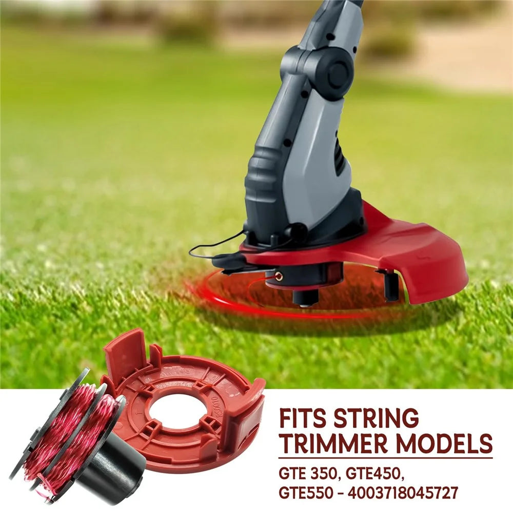 For AL-KO GTE 350 / GTE 450 / GTE 550 Grass Trimmer 6 Line Spool + 1 Spool Cap, 112966 - 3