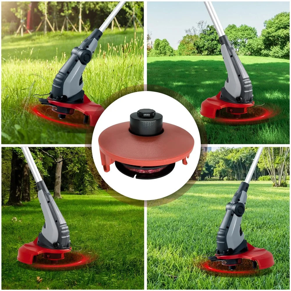 For AL-KO GTE 350 / GTE 450 / GTE 550 Lawn Trimmer 8 Line Spools with 2 Spool Caps, 112966 - 6