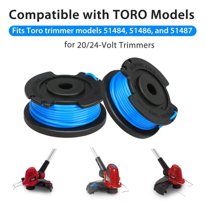 4Pcs For Toro 51484 51486 51487 20V / 24V Lawn Mower Replacement Line Spool, 88524 - 3