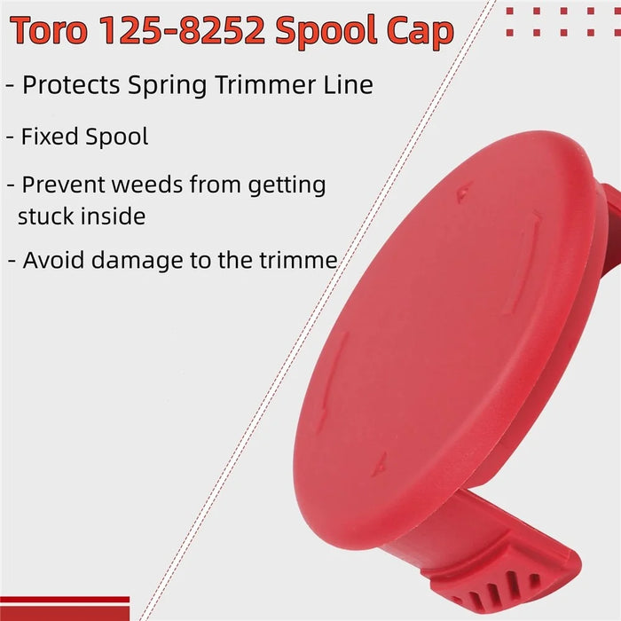 2Pcs Spool Cap for Toro Lawn Mower Replacement ABS Spool Cover, 125-8252 - 3