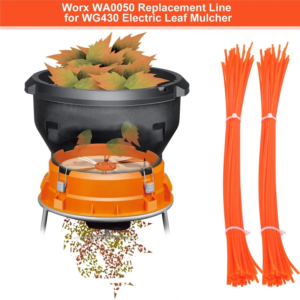 60Pcs for Worx WG430 Electric Leaf Shredder Replacement Trimming Lines, WA0050 - 3