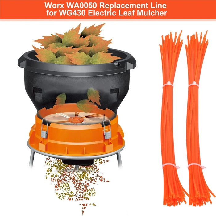 80Pcs for Worx WG430 Electric Leaf Shredder Replacement Trimming Lines, WA0050 - 3