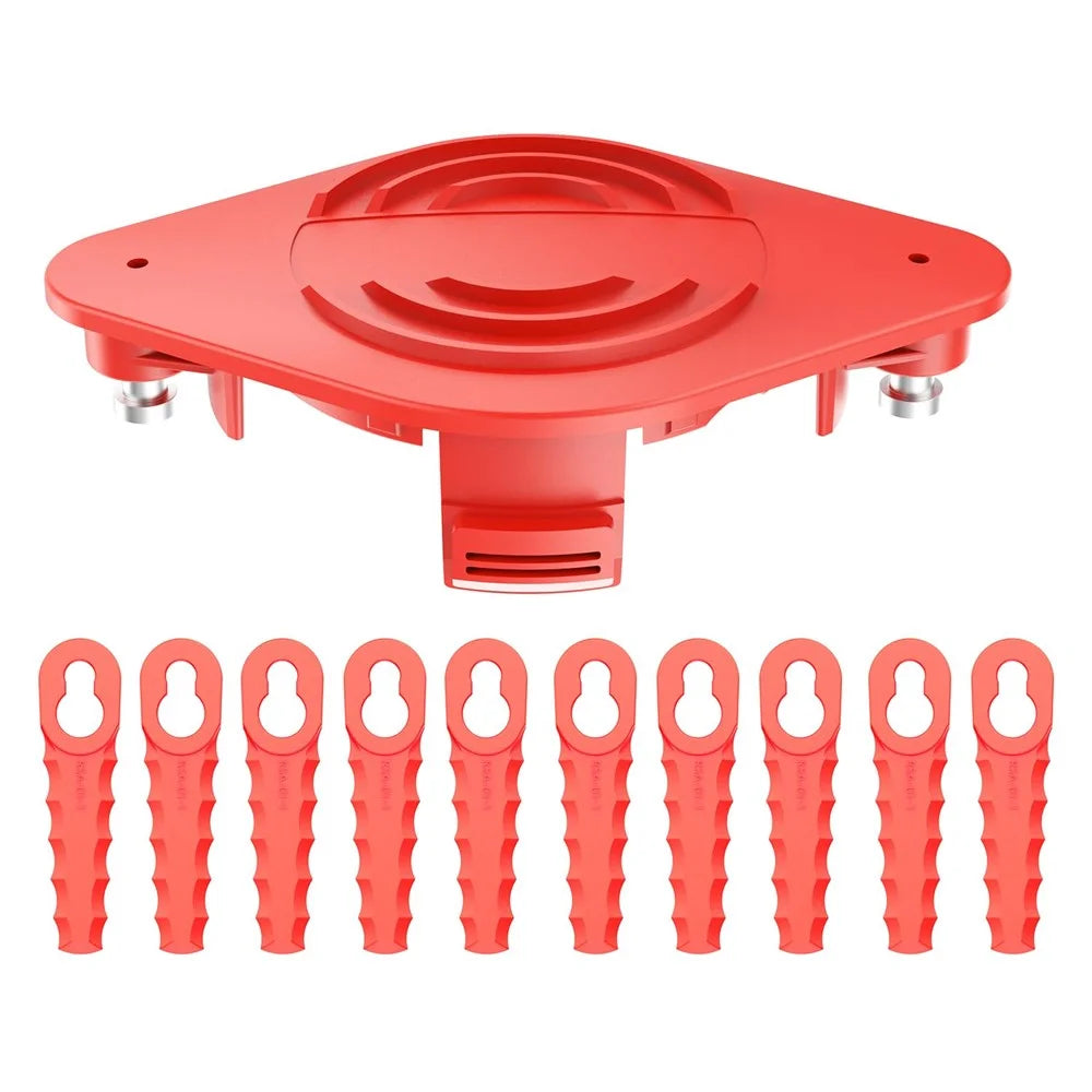 For Craftsman Trimmer 10PCS ABS Plastic Cutting Blades + 1PC Blade Disc (TLHGB-01) - 1