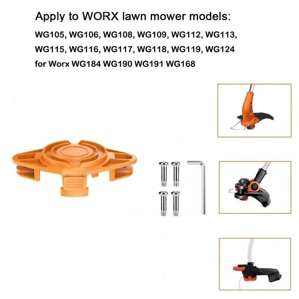 For Worx 10PCS ABS Plastic Cutting Blades + 1PC Replacement Head (EVW-02) - 3