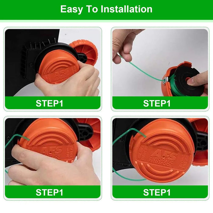 8Pcs Spool for Black & Decker GH1100 / GH1000 Type 4 / Type 3 / Type 2 / Type 1 Lawn Mower Part, DF-080-BKP - 6