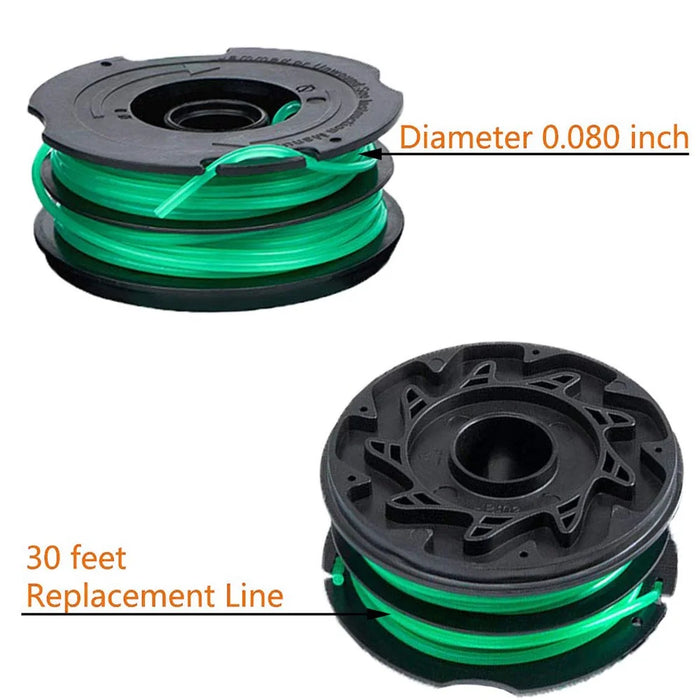 4Pcs Spool for Black & Decker GH1100 / GH1000 Type 4 / Type 3 / Type 2 / Type 1 Lawn Mower Part, DF-080-BKP - 2