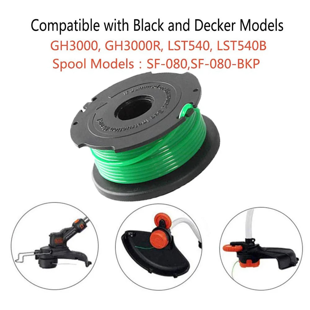 1Pc Spool for Black & Decker GH3000 / GH3000R / LST540 / LST540B Lawn Mower Part, SF-080-BKP - 5