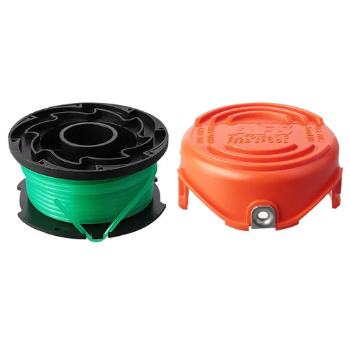 1Pc Replacement Spool + Spool Cap for Black & Decker GH3000  /  GH3000R  /  LST540  /  LST540B Lawn Mower Spare Part, SF-080-BKP / 90583594 - 1