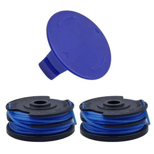 2 TLG-03 Spool + 1 TLK-01 Spool Cap for Kobalt KST 120X  /  120X-06 Lawn Mower Replacement Part - 1